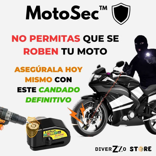 CANDADO DE MOTO CON ALARMA | MotoSec™
